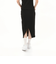 629017　W CLASSICS RIBBED MIDI SKIRT　01BLK　683998-0001