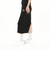 629017　W CLASSICS RIBBED MIDI SKIRT　01BLK　683998-0001