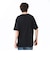 124K1011700　M EMB LETTERED SS TEE　BLACK　682620-0002