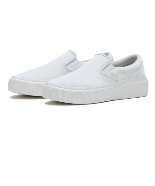 【VANS】 ヴァンズ SLIP ON HOVER M.WHITE/WHITE 国内発送 国内配送 VANS SLIP ON HOVER M.WHITE/WHITE (VANS/スニーカー