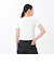 124K3010300　W cropped T-shirt　WHITE　682605-0001