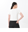 124K3010300　W cropped T-shirt　WHITE　682605-0001