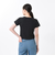 124K3010300　W cropped T-shirt　BLACK　682605-0002