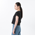 124K3010300　W cropped T-shirt　BLACK　682605-0002