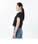 124K3010300　W cropped T-shirt　BLACK　682605-0002