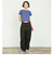 124K3010300　W cropped T-shirt　NAVY　682605-0003