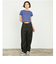 124K3010300　W cropped T-shirt　NAVY　682605-0003