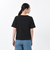 124K3011000　W color scheme T-shirt　BLACK　682612-0002