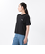 124K3011000　W color scheme T-shirt　BLACK　682612-0002