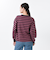 124K3021200　W border long sleeve T-shirt　PINK　682614-0001