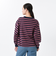 124K3021200　W border long sleeve T-shirt　PINK　682614-0001