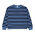 124K3021200　W border long sleeve T-shirt　BLUE　682614-0002