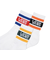 124K7210700　MULTI LINE 3PACK QUARTER SOCKS　MULTI　682211-0001