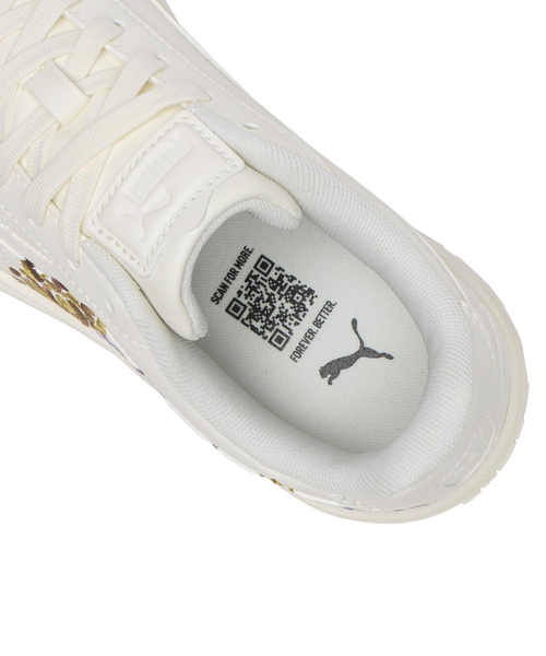 【PUMA】 プーマ KARMEN 2 MU EMBROIDERY F.IVORY 国内発送 PUMA】KARMEN 2 MU EMBROIDERY☆厚底シューズスタイルアップ