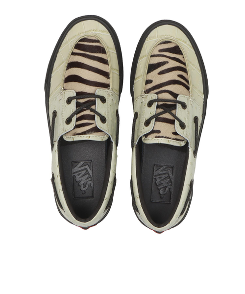 未使用級【バンズ】（27）デッキシューズ　2アイレット モカシン V176CF VANS】 ヴァンズ 2 EYELET 2アイレット V176CF BLACK/BLACK