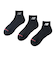 LAS55637BK　U ﾐｯﾄﾞﾚﾝｸﾞｽ3Pｿｯｸｽ　BK　692872-0001