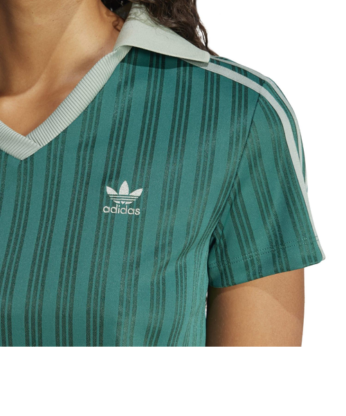 JD2609 W V-NECK POLO COLLEGIATEGREEN 689988-0001