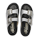 JE-2252　DOUBLE BELT PLATFORM SANDALS　SILVER　694469-0002