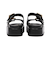 JE-2252　DOUBLE BELT PLATFORM SANDALS　BLACK　694469-0001