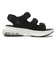 S0056　3BELT SANDAL　BLACK/WHITE　688400-0002