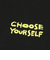 125-011005　CHOOSE YOURSELF COTTON TEE　BLACK　696822-0003