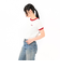 125R3013400　W Logo Ringer TEE　RED　695076-0001