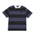 125R1110900　M S/S Rugby Shirt　GRY x BLK　695063-0001