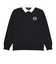 125R1110800　M L/S Rugby Shirt　BLACK　695062-0001