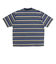 125R1012400　M CAVE Crew Neck Border TEE　NAVY　695056-0001
