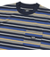 125R1012400　M CAVE Crew Neck Border TEE　NAVY　695056-0001