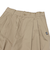 125R3141100　W Tuck Pants　BEIGE　695079-0002