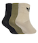 JW2934　K ANKLE SOCK 3P　STON/FOLV/BLK　698642-0001