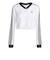 JV9740　W JACQUARD LS TOP　WHITE/BLACK　698625-0001