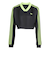 JV9737　W JACQUARD LS TOP　BLK/SGREEN　698624-0001