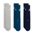 DX5025　U 3P ESS CREW SOCKS　912GRY/NVY/BLK　632447-0003