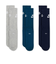 DX5025　U 3P ESS CREW SOCKS　912GRY/NVY/BLK　632447-0003