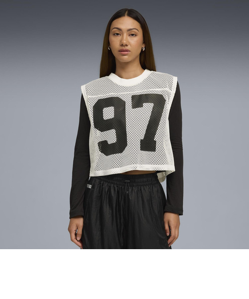 マーズ　ルームウェア 633804 W ROSE RELAXED MESH TOP 77WARM WH 699616-0002