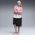 633976　W DARE TO WOVEN MIDI SKIRT　01BK　699625-0001