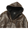 125K1084300　M Fake Leather Work Jacket　BROWN　702004-0002
