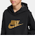 IH2874　K CLUB FLC HDY GOLD SATN　010BLK/M GOLD　703931-0001