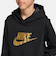 IH2874　K CLUB FLC HDY GOLD SATN　010BLK/M GOLD　703931-0001