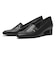 JE16604A　ONEPOINT HEEL LOAFER 4　BLACK　711921-0001