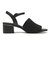 W2071　CL KNIT HEEL SANDAL 5.5　ALL BLACK　705961-0001