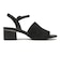 W2071　CL KNIT HEEL SANDAL 5.5　ALL BLACK　705961-0001