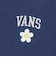 126R3011301　W flower logo TEE　NAVY　705876-0002