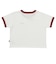 126R3011601　W flower logo ringer TEE　WHITE　705879-0001