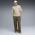 636809　M WARDROBE ESS WAFFLE SHIRT　61PEBBLE GRAY　709130-0002