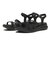 W2084　CROSS GORE SANDAL　BLACK　707566-0001