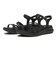 W2084　CROSS GORE SANDAL　BLACK　707566-0001