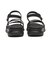 W2084　CROSS GORE SANDAL　BLACK　707566-0001
